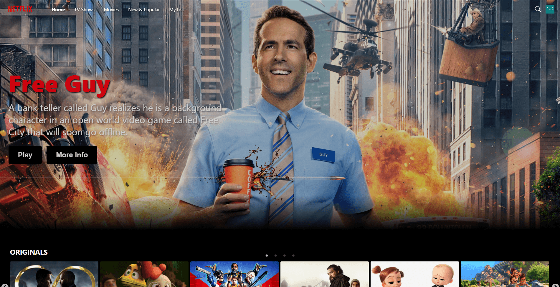 My best imitation of Netflix using React and heavy use of Redux